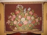 Wall tapestry of still life 66 inches wide, 52 inches high