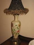 one of two beautiful hand-painted lamps. Base of lamp also lights up.