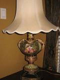 one of two Victorian style lamps