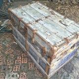 antique wood  luggage chest