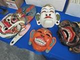 wooden oriental masks
