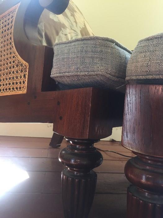 British Khaki teak chair detail