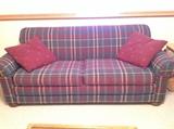 plaid sofa