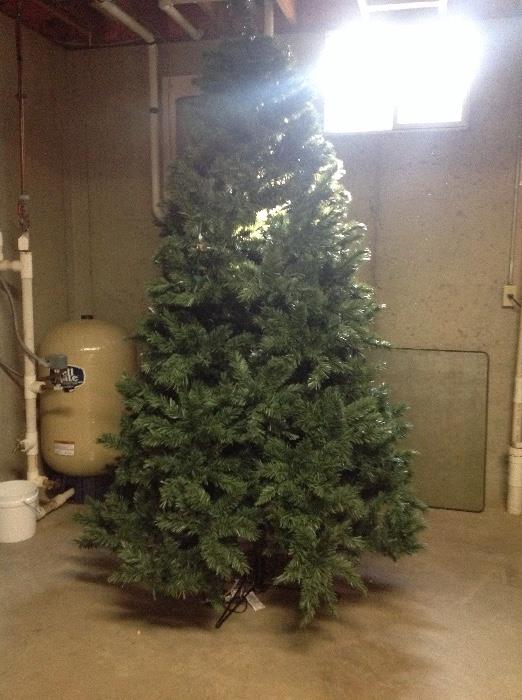 pre-lit Christmas tree