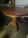 Oak pedestal table