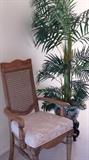 Dining Room Captain's Chair and silk palm