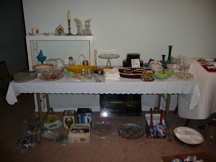 LOTS of misc. dishes , vases , serving pieces 