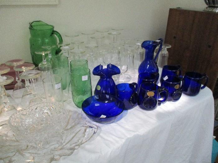             COBALT AND OTHER GLASSWARE