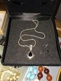 Sterling silver necklace and earrings. Beautiful set.