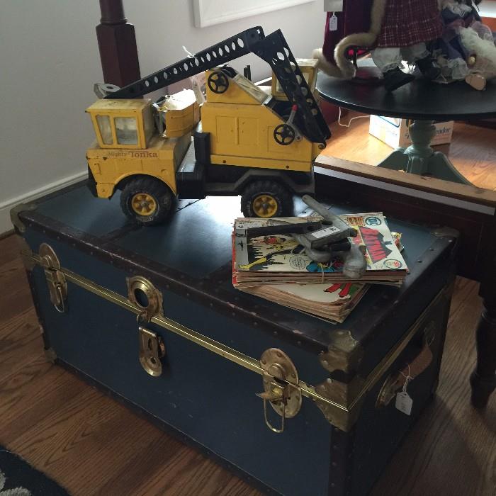 Vintage Trunks, Toys and Comics
