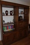 One piece book case/bar/entertainment center.