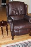 Leather recliner.