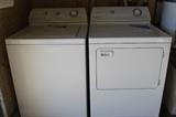 May Tag large capacity washer and dryer.