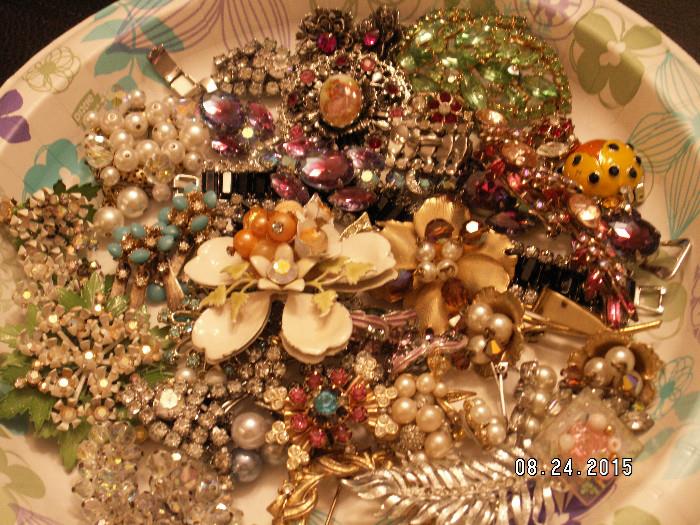 Vintage rhinestone costume jewelry - and so much more!