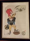 Iowa Woody Woodpecker print, numbered and signed
