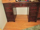 carved knee hole desk