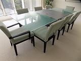 "NAOS" DINING ROOM TABLE (ITALIAN) and 8 CHAIRS