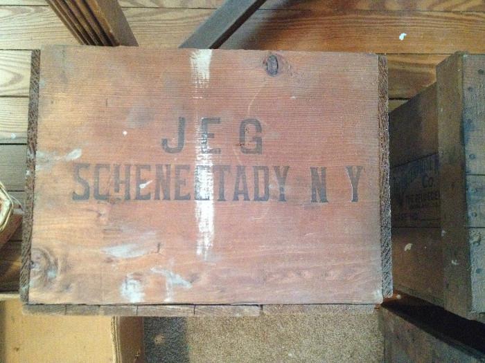 Del Monte advertising crate from Schenectady