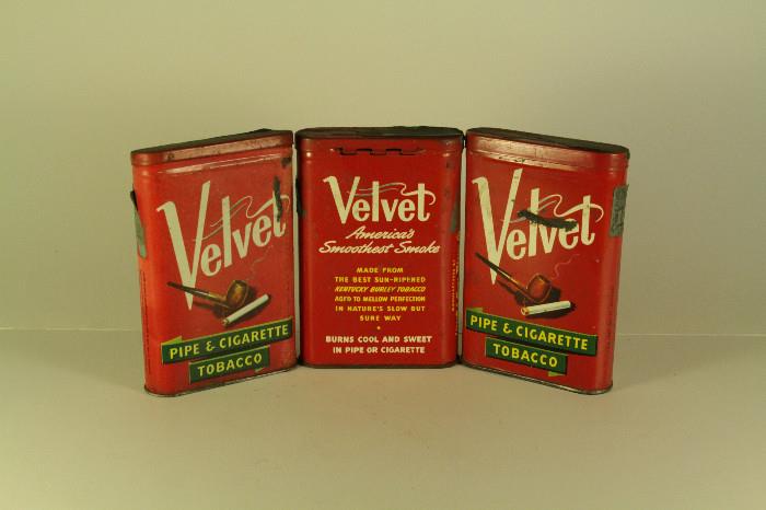 Small Velvet tobacco tins