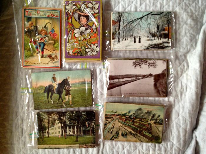 More Post card collections 4th of July, Gloversville scenes, Equine including old Saratoga Track, early Erie Canal pictures in Schenectady area, historic Schenectady and Scotia and ALCO/Schenectady