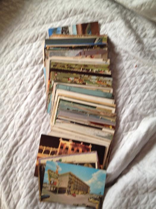 Assorted travel post cards