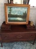 Antique Chest and original artwork