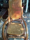 Old wooded weave rocker, good condition