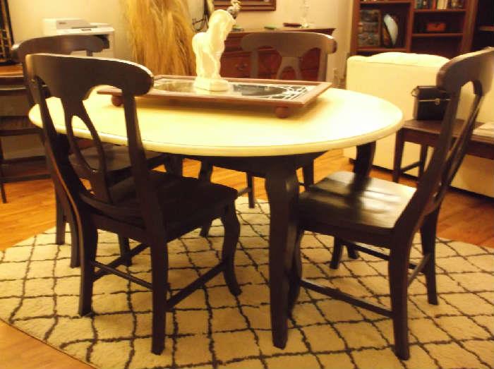 Oval table and four chairs