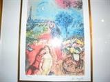 Chagall "Serenade" lithograph, signed by the artist, also included in the sale is a Chagall "Reverie" lithograph, signed