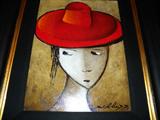 Original acrylic painting "Naive" on canvas by the Israeli artist Schluzz