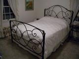 Queen size antique style iron bed