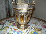 Antique sterling silver vermeil vase