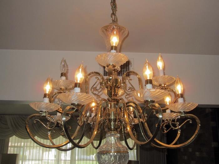 2 crystal chandeliers for sale