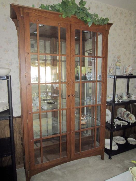 arts & crafts china cabinet