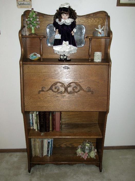 Antique secretary drop front desk