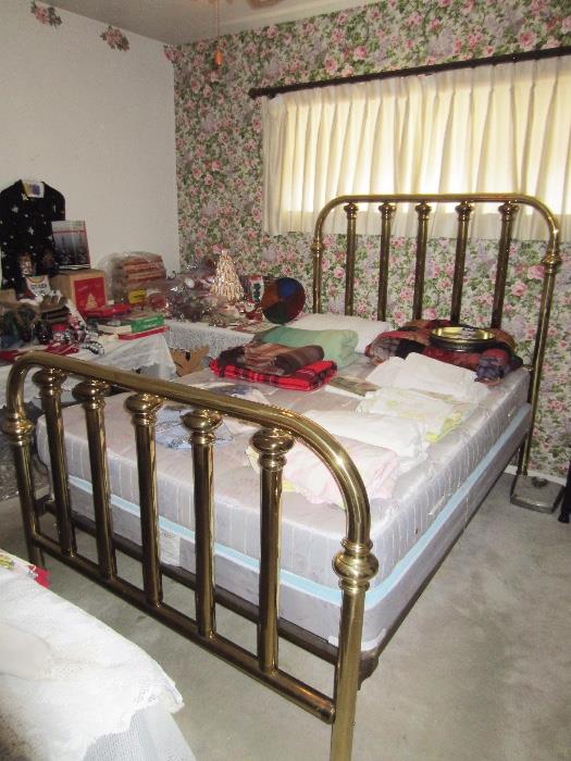 nice full size brass bed
