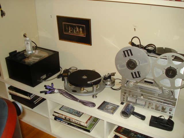 VPI record washer, Mitchell gyro turntable damaged, teac       reel-to-reel taperecorder