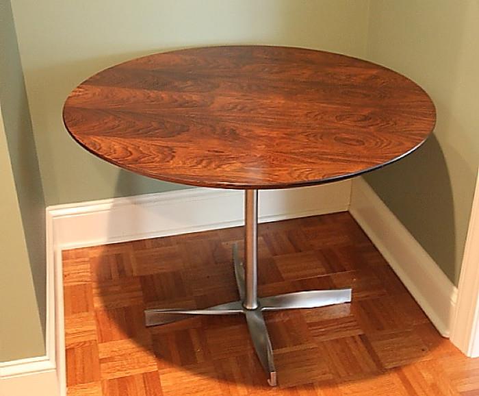 Vintage Danish Modern dining table, rosewood, by Heltborg.  