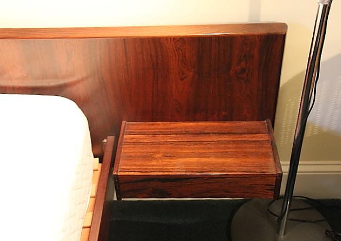 Horsnaes rosewood bed (one of two side drawers)