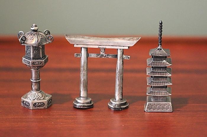 sterling silver salt & pepper miniatures