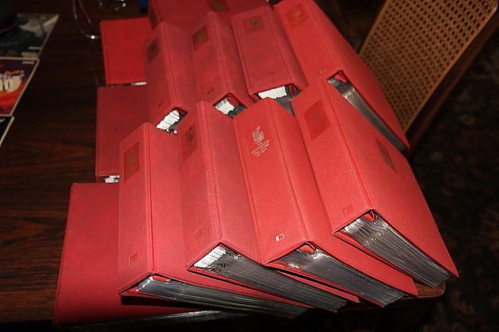 many volumes of the Westminster Collectors' Society first day covers - stamp collections from England
