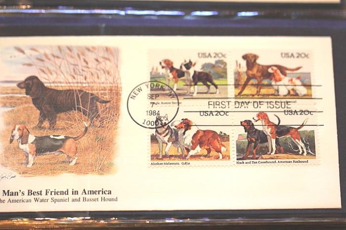 Man's Best Friend in America stamp series from 1984