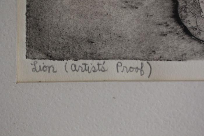 Lion (artist's proof) by Donovan