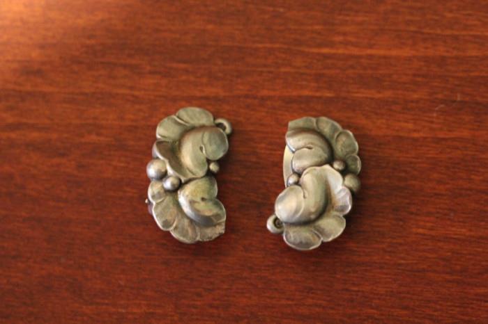 Georg Jensen clip earrings from Denmark