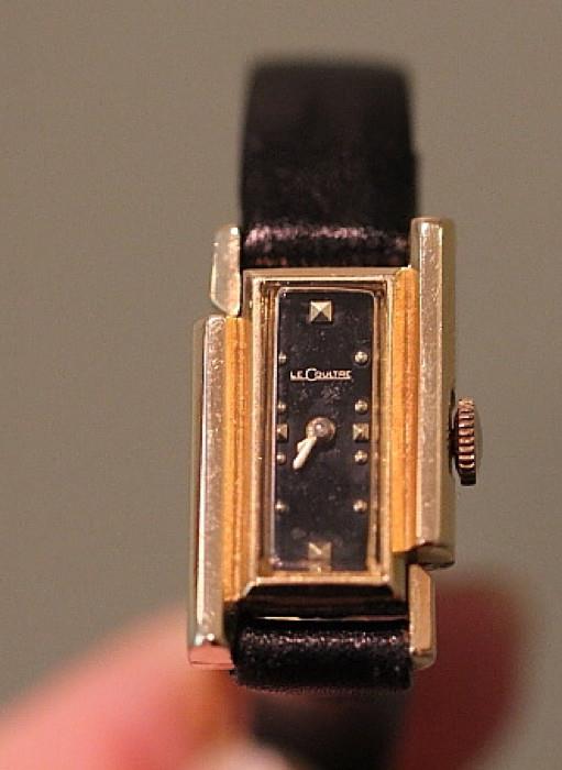 Vintage ladies' Lecoultre wristwatch, 14k gold case