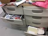 Great storage drawers full of sewing accessories!