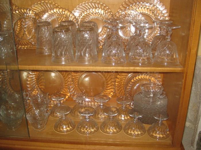 Fostoria Colony glass dish set