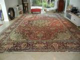Fine Large Silk-and-Wool Persian Rug, 12 x 17