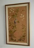 Pair of Victorian Applique Embroidered Panels in the Asian Taste