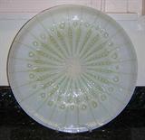 A Large Retro Glass Charger, signed Higgins